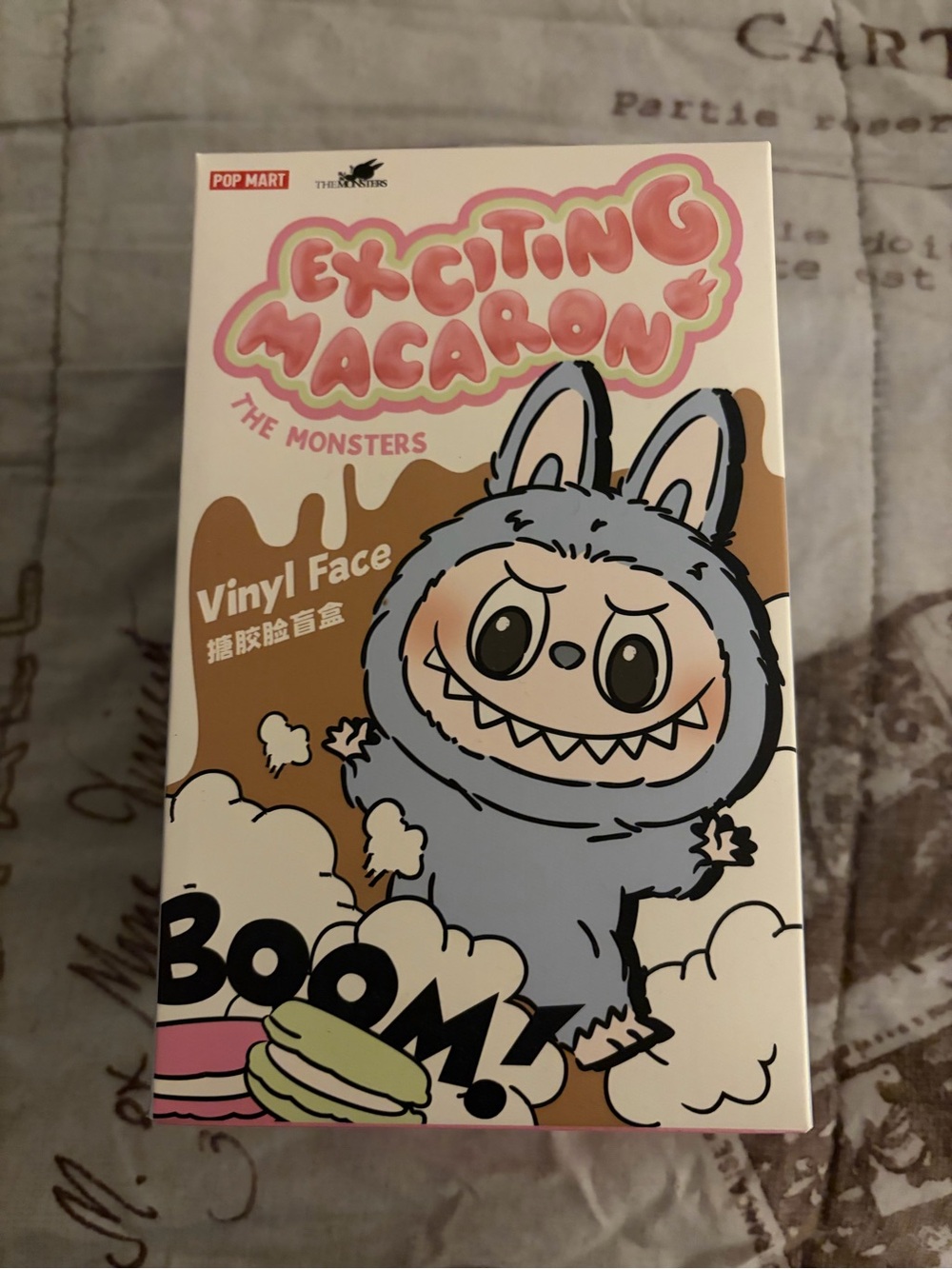POP MART Exciting Macaron Vinyl Face - Gray Macaron Design